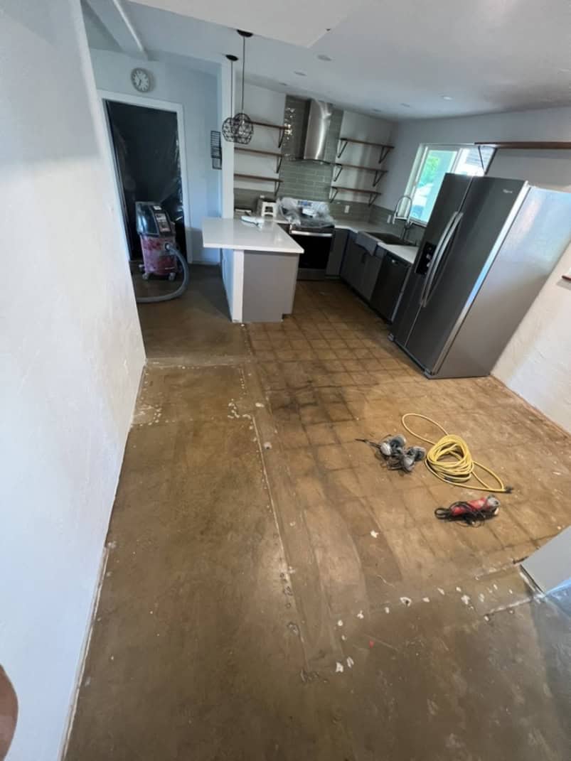 Basement Concrete Coating Before 2